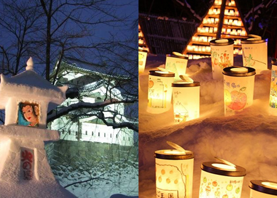 弘前城雪燈籠まつりのサムネイル